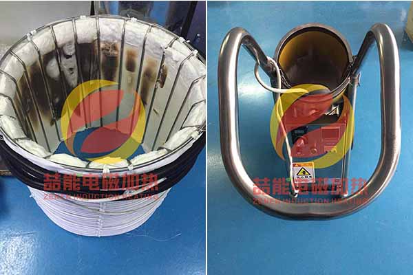 左：無外殼加熱圈；右：智能加熱小車